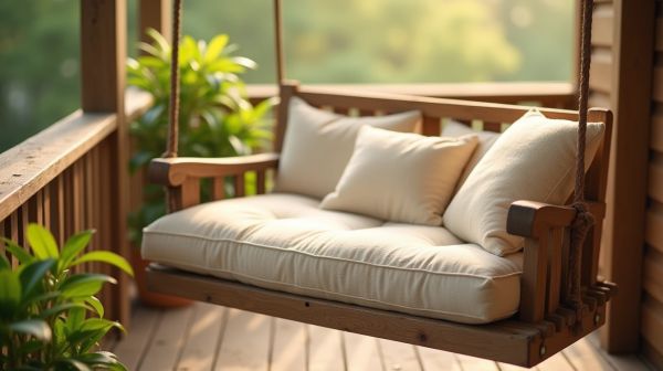 Améliorer le confort de votre extérieur avec un coussin pour balançoire véranda