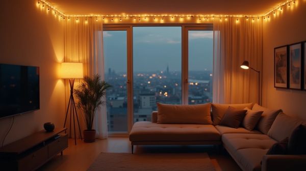 Idées déco avec guirlandes lumineuses LED pour intérieur